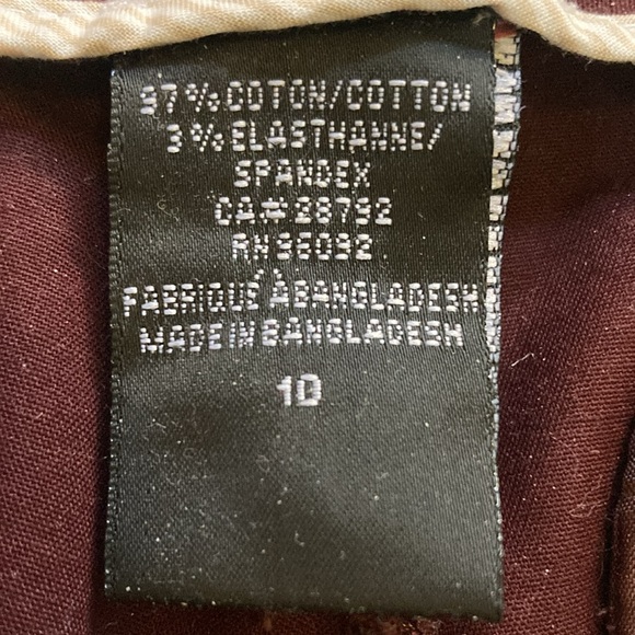 Dalia Collection Modern Fit Burgundy Women’s Dress Pants Size 10 - Picture 5 of 7